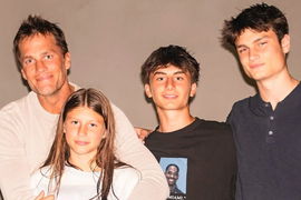 Tom Brady with his children, Jack, Benjamin and Vivian