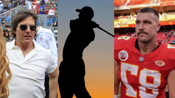 Tom Cruise Golfer Silhouette Travis Kelce Collage