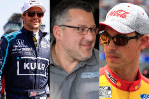 Tony Stewart, Marco Andretti and Joey Logano