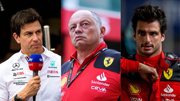 Toto Wolff, Frederic Vasseur, and Carlos Sainz