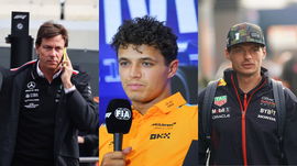 Toto Wolff, Lando Norris & Max Verstappen