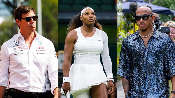 Toto Wolff, Serena Williams and Lewis Hamilton