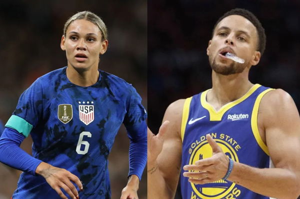 Trinity Rodman and Stephen Curry