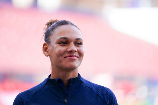 Frisco, United States, February 21th 2023: Trinity Rodman (5 United States) during the training and media day prior to t