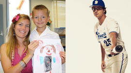 Tyler Bremner and his mom
