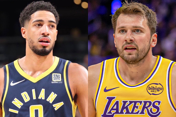 Tyrese Haliburton and Luka Doncic