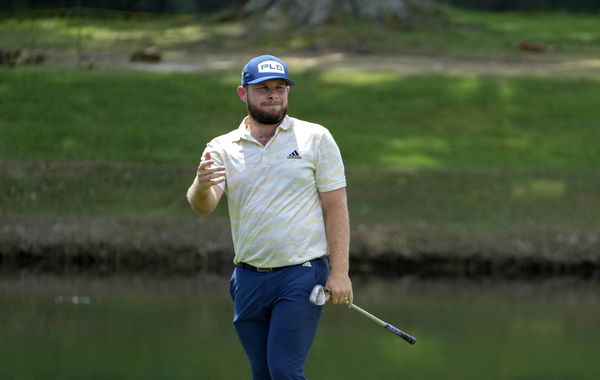 PGA, Golf Herren FedEx St. Jude Championship &#8211; First Round, Aug 11, 2022; Memphis, Tennessee, USA; Tyrrell Hatton reacts