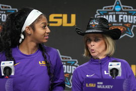 Angel Reese and Kim Mulkey
