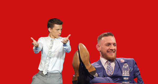 Tom Holland and Conor McGregor Collage