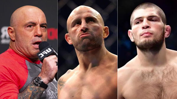 Joe Rogan, Alexander Volkanovski and Khabib Nurmagomedov