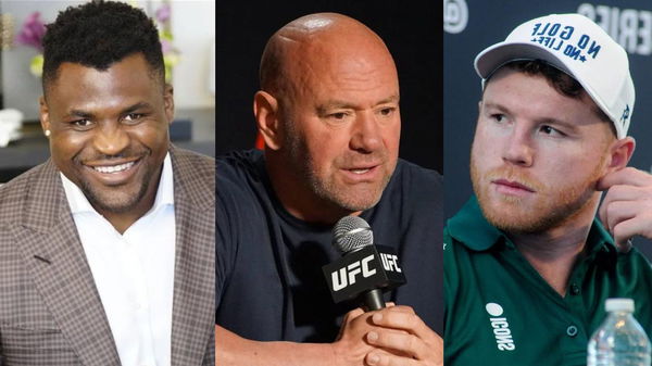 Francis Ngannou, Dana White and Canelo Alvarez