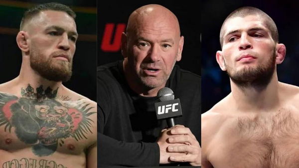 Conor McGregor, Dana White and Khabib Nurmagomedov