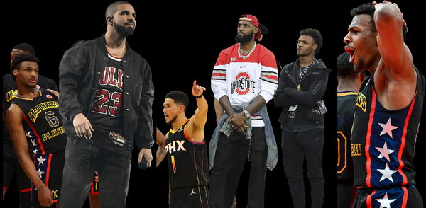 LeBron James, Drake, Bronny James, Devin Booker