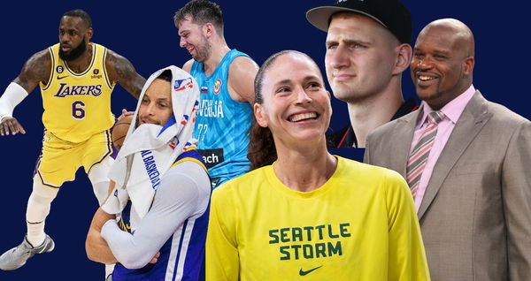 Sue Bird, Shaquille O&#8217;Neal, LeBron James, Luka Doncic, Stephen Curry, Nikola Jokic