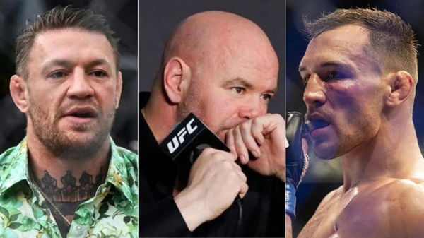 Conor McGregor, Dana White and Michael Chandler