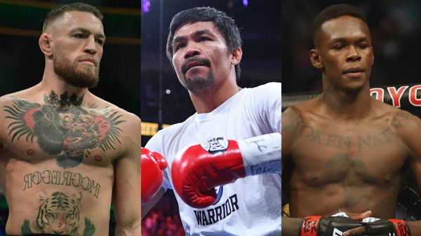 Conor McGregor, Manny Pacquiao and Israel Adesanya