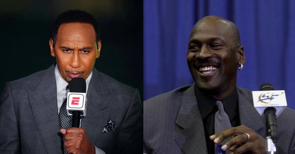 Stephen A. Smith and Michael Jordan Collage