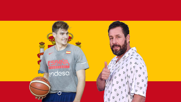 Juancho Hernangomez and Adam Sandler Collage