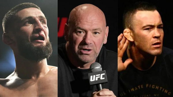 Khamzat Chimaev, Dana White and Colby Covington