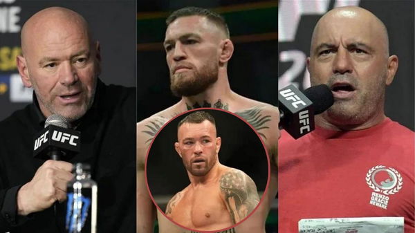 Dana White, Conor McGregor, Colby Covington and Joe Rogan