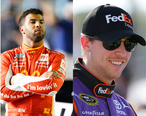 Bubba Wallace and Denny Hamlin