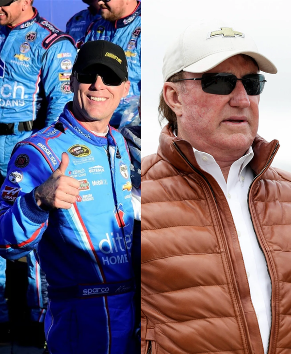 (L-R) Kevin Harvick and Richard Childress. | Image Credit: Imago