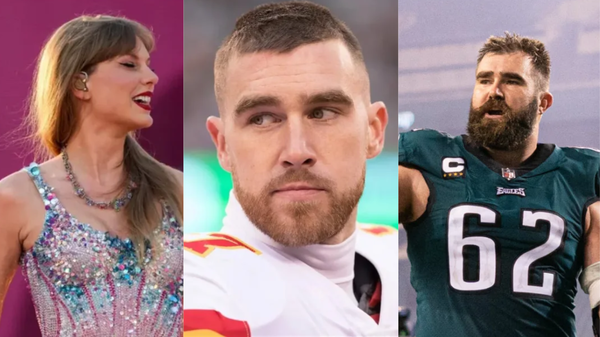 Taylor Swift, Travis Kelce and Jason Kelce