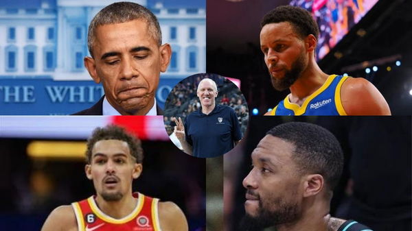 Barack Obama, Stephen Curry, Trae Young, Damian Lillard, Bill Walton