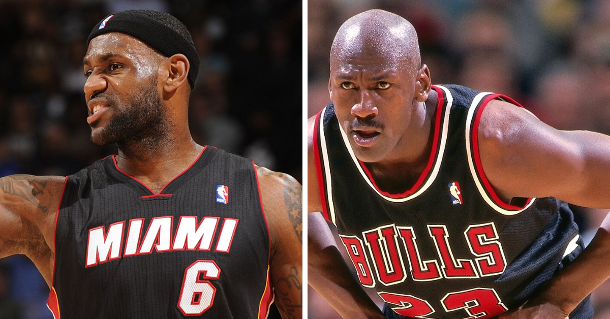 michael jordan in lebron jersey