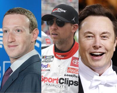 Mark Zuckerberg, Denny Hamlin, Elon Musk