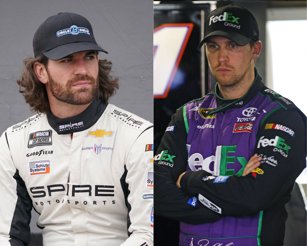 Corey LaJoie and Denny Hamlin