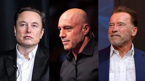 Elon Musk, Joe Rogan,  Arnold Schwarzenegger