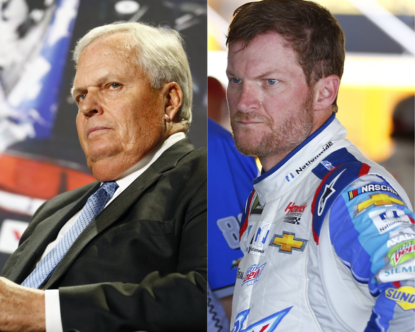 Hendrick Motorsports owner Rick Hendrick and Dale Earnhardt Jr