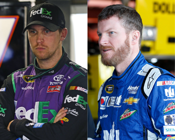 Denny Hamlin and Dale Earnhardt Jr