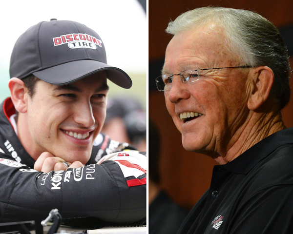 Joey Logano and Joe Gibbs