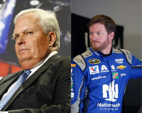 Dale Earnhardt Jr and Hendrick Motorsports owner Rick Hendrick