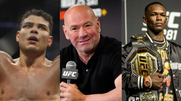 Paulo Costa, Dana White and Israel Adesanya