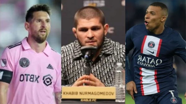 Lionel Messi, Khabib Nurmagomedov and Kylian Mbappe