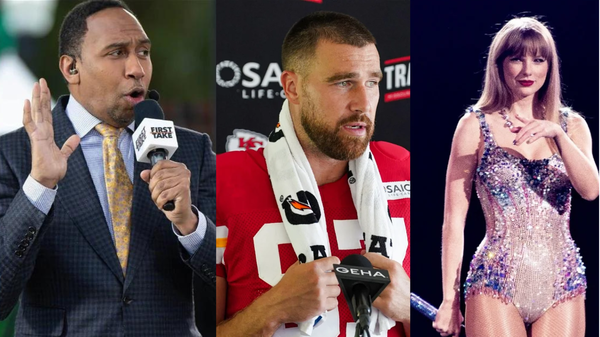 Stephen A. Smith, Travis Kelce and Taylor Swift