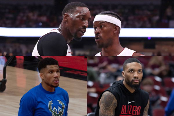 Bam Adebayo, Giannis Antetokounmpo, Damian Lillard