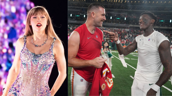 Taylor Swift, Travis Kelce and Sauce Gardner