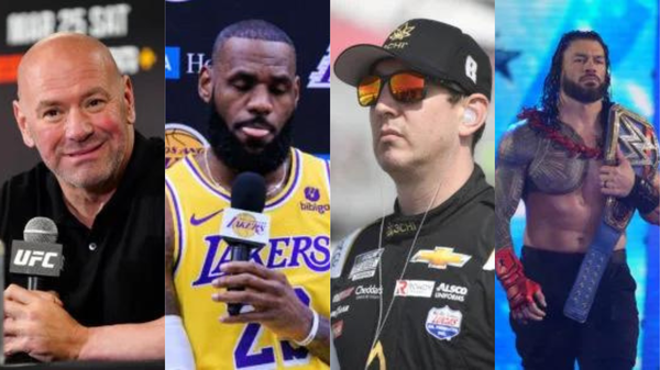 Dana White, Lebron James, Kyle Busch, Roman Reigns