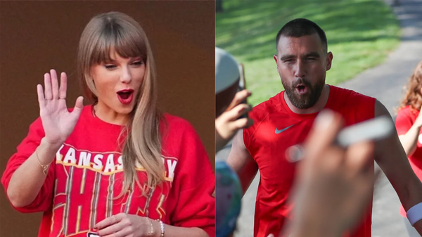 Taylor Swift on hand at Lambeau Field to watch Travis Kelce