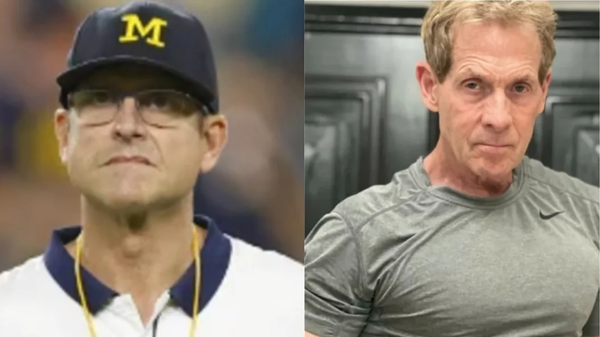 Jim Harbaugh and Skip Bayless