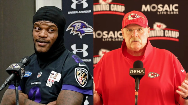 Lamar Jackson and Andy Reid