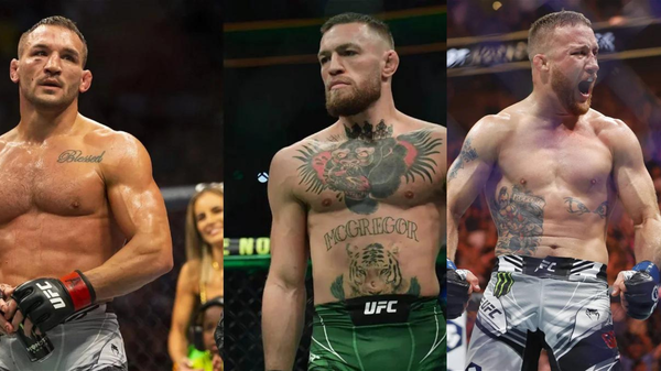 Michael Chandler, Conor McGregor. Justin Gaethje