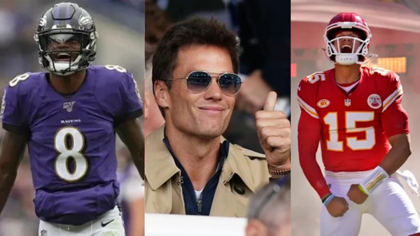 Lamar Jackson, Tom Brady and Patrick Mahomes