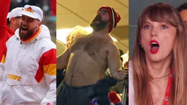 Travis Kelce, Jason Kelce, and Taylor Swift