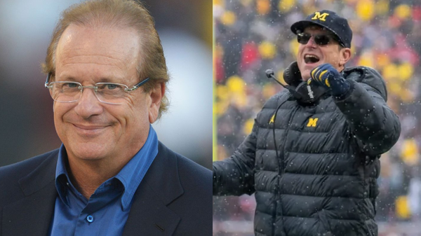 Dean Spanos and Jim Harbaugh