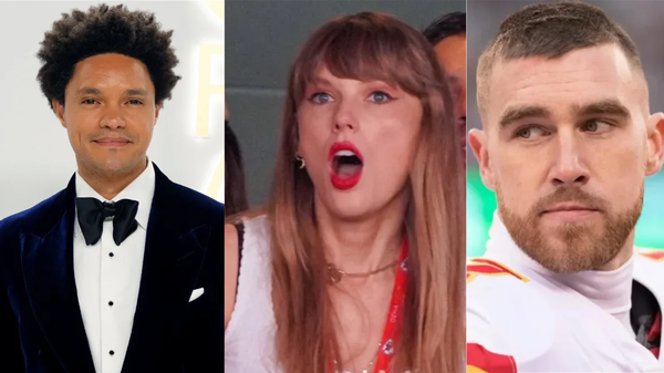 Trevor Noah, Taylor Swift and Travis Kelce